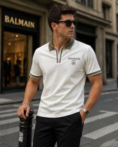 Balmain-Inspired Premium Polo T-Shirt